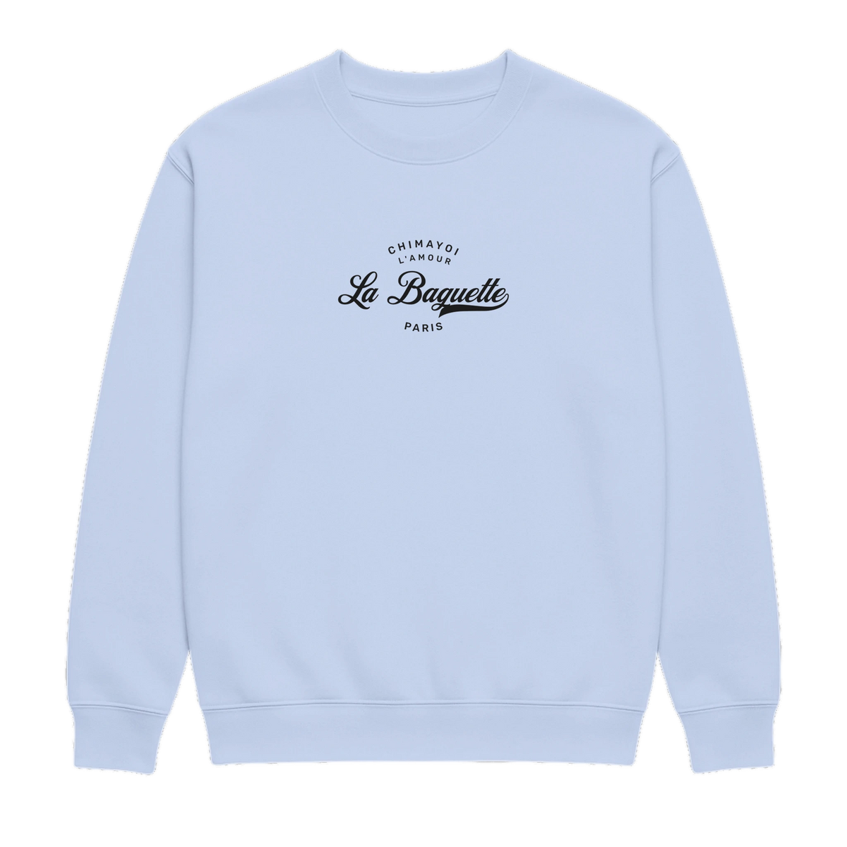 Chimayoi "La Baguette" vintage wash oversized crewneck sweatshirt in Pigment Grape Ice - front view