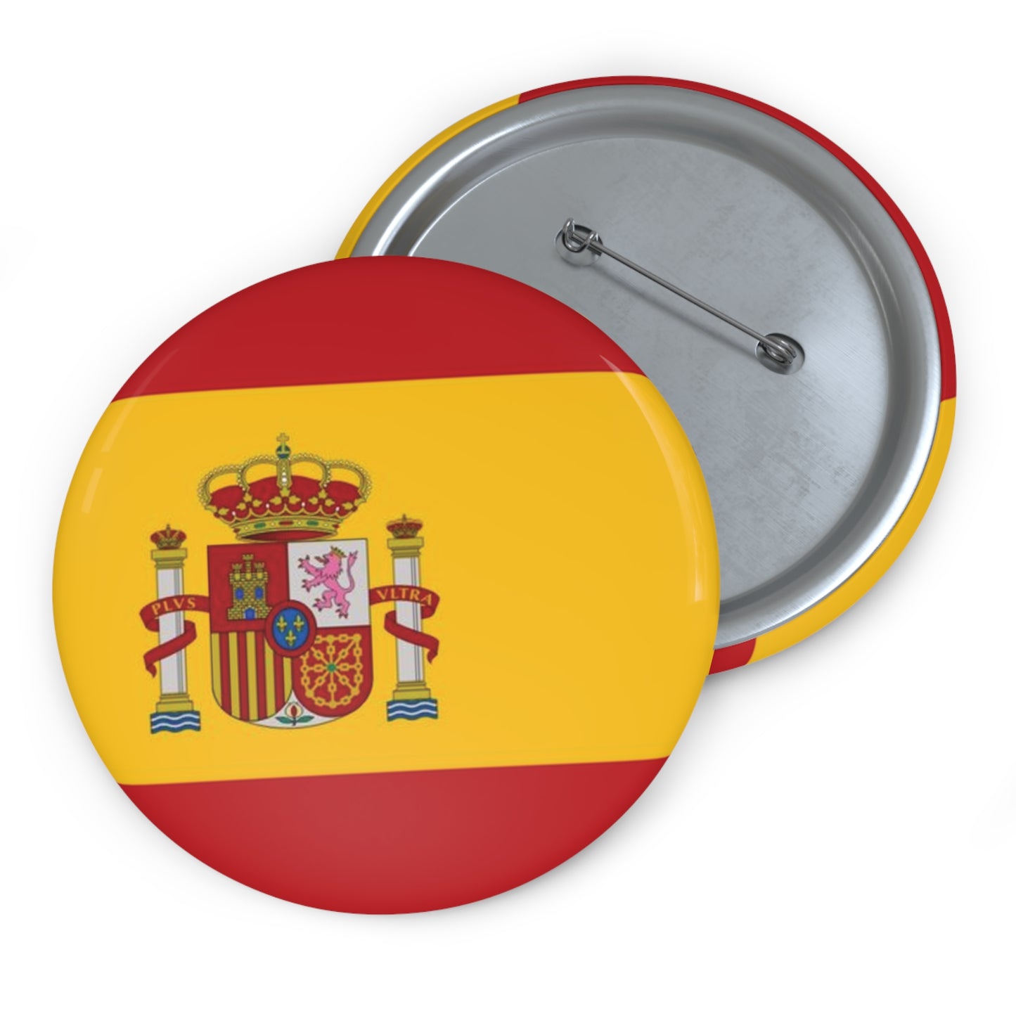 Spain Flag Pin Button — Spanish Flag Badge for Jackets, Backpacks & Travel