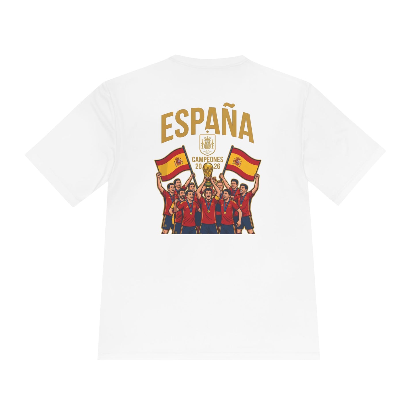 Spain 2026 World Cup Champions Performance Tee - España Trophy Fan Graphic Shirt