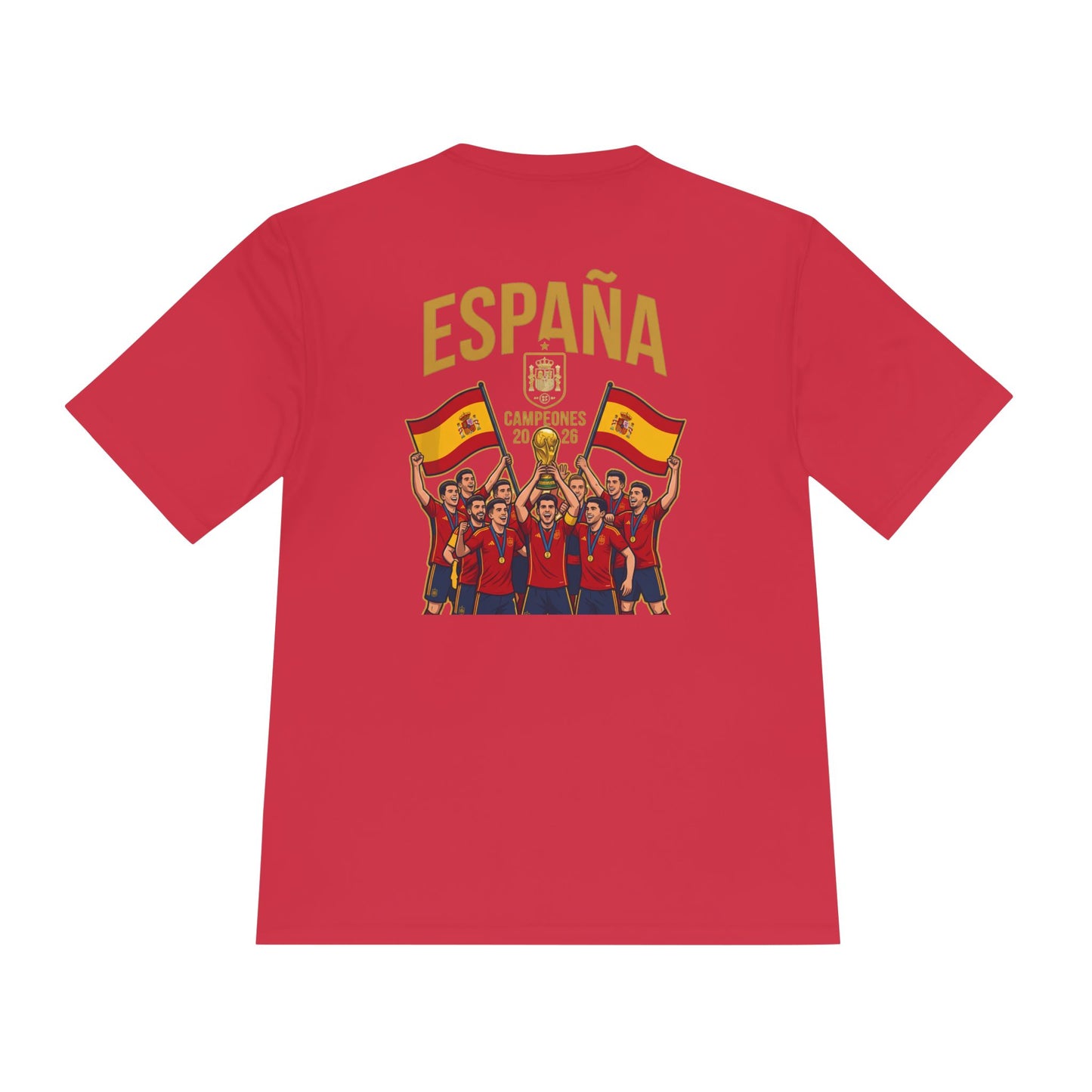 Spain 2026 World Cup Champions Performance Tee - España Trophy Fan Graphic Shirt