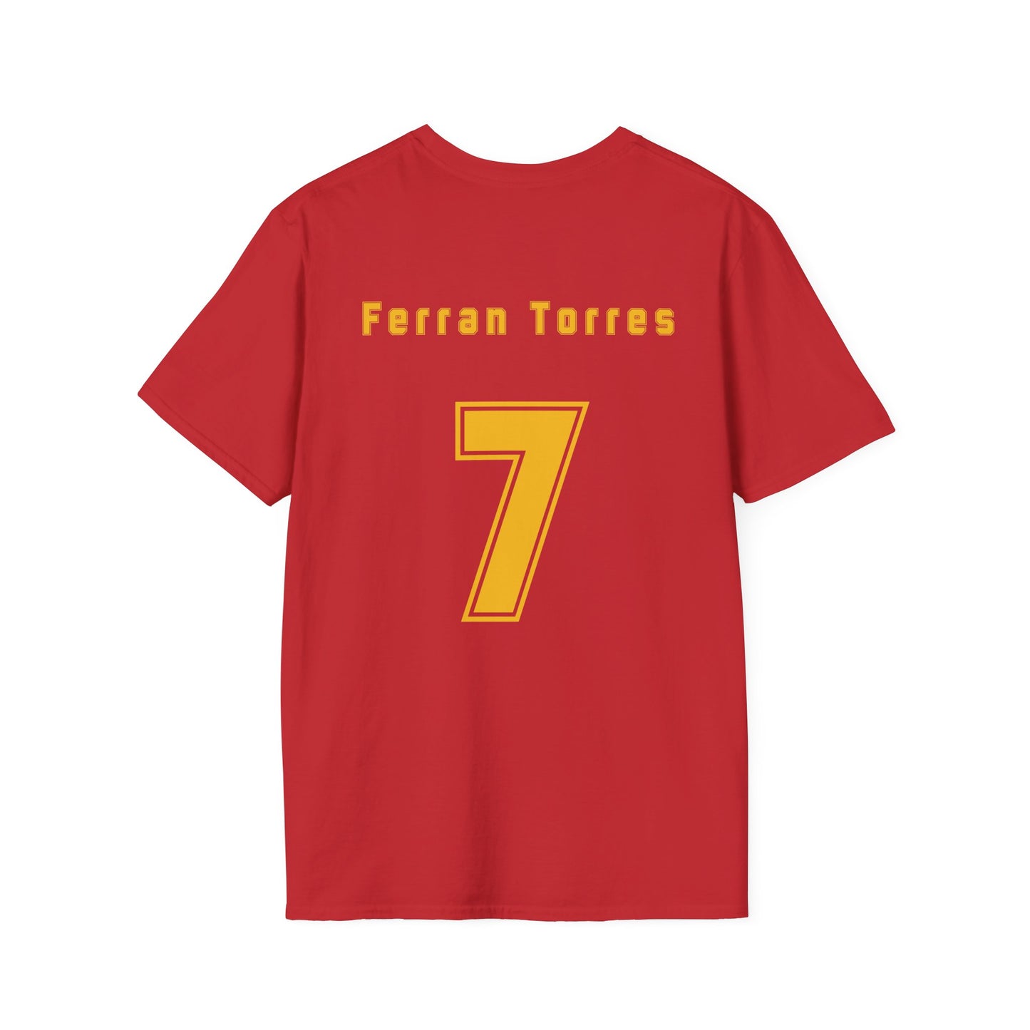 Ferran Torres 7 Spain Football Tee - Spain Map Flag Fan T-Shirt