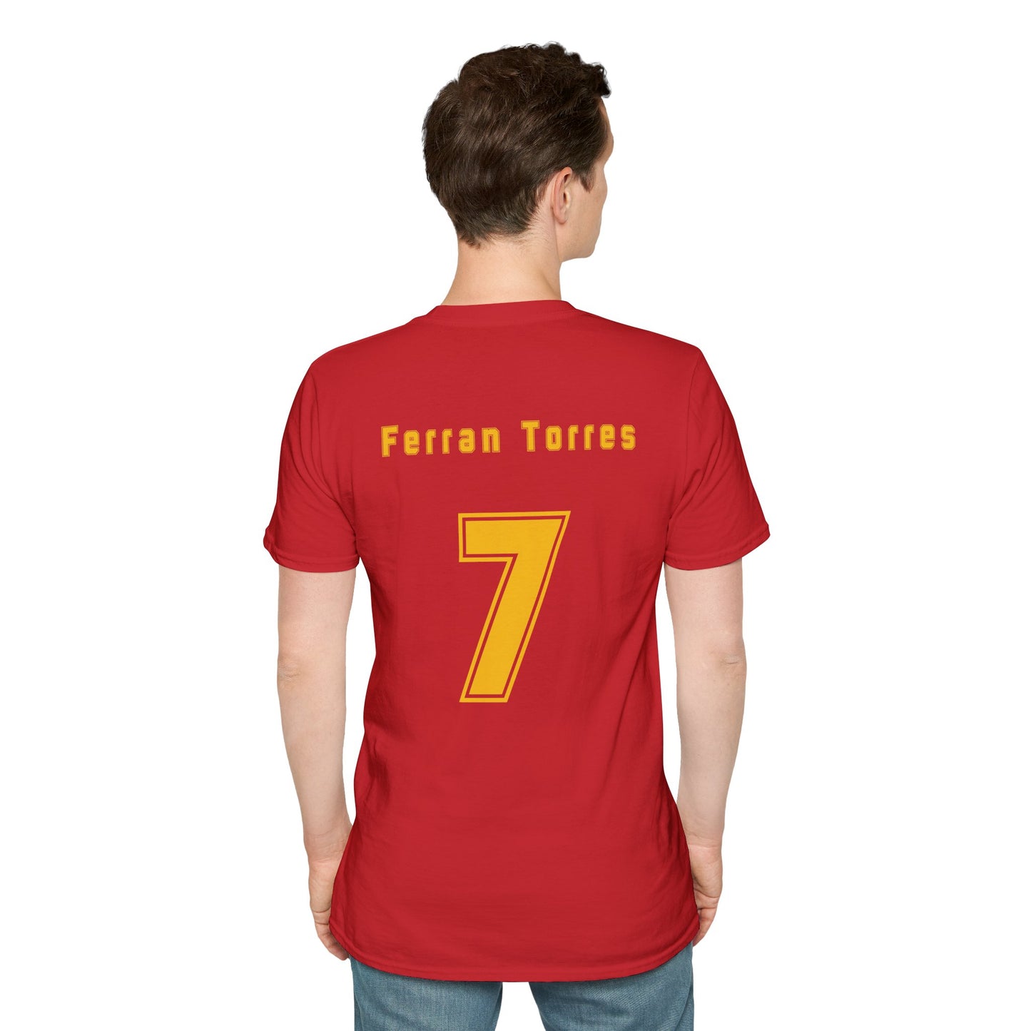 Ferran Torres 7 Spain Football Tee - Spain Map Flag Fan T-Shirt