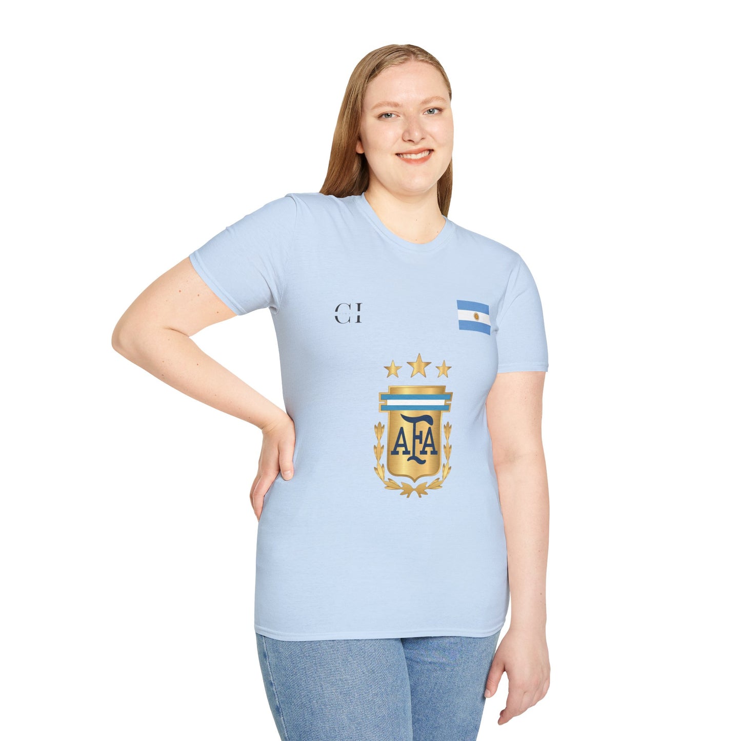 MESSI T-Shirt — AFA Logo & Flag Soccer Tee
