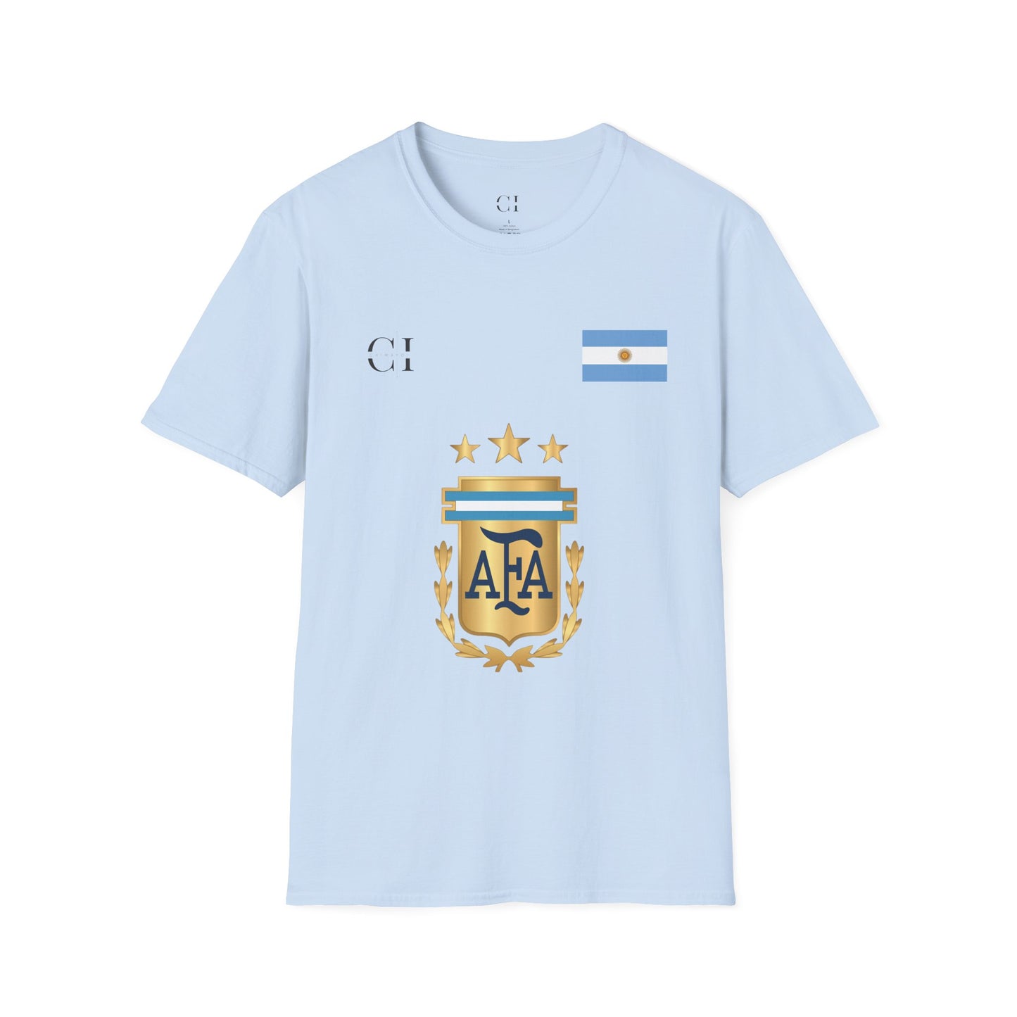 MESSI T-Shirt — AFA Logo & Flag Soccer Tee