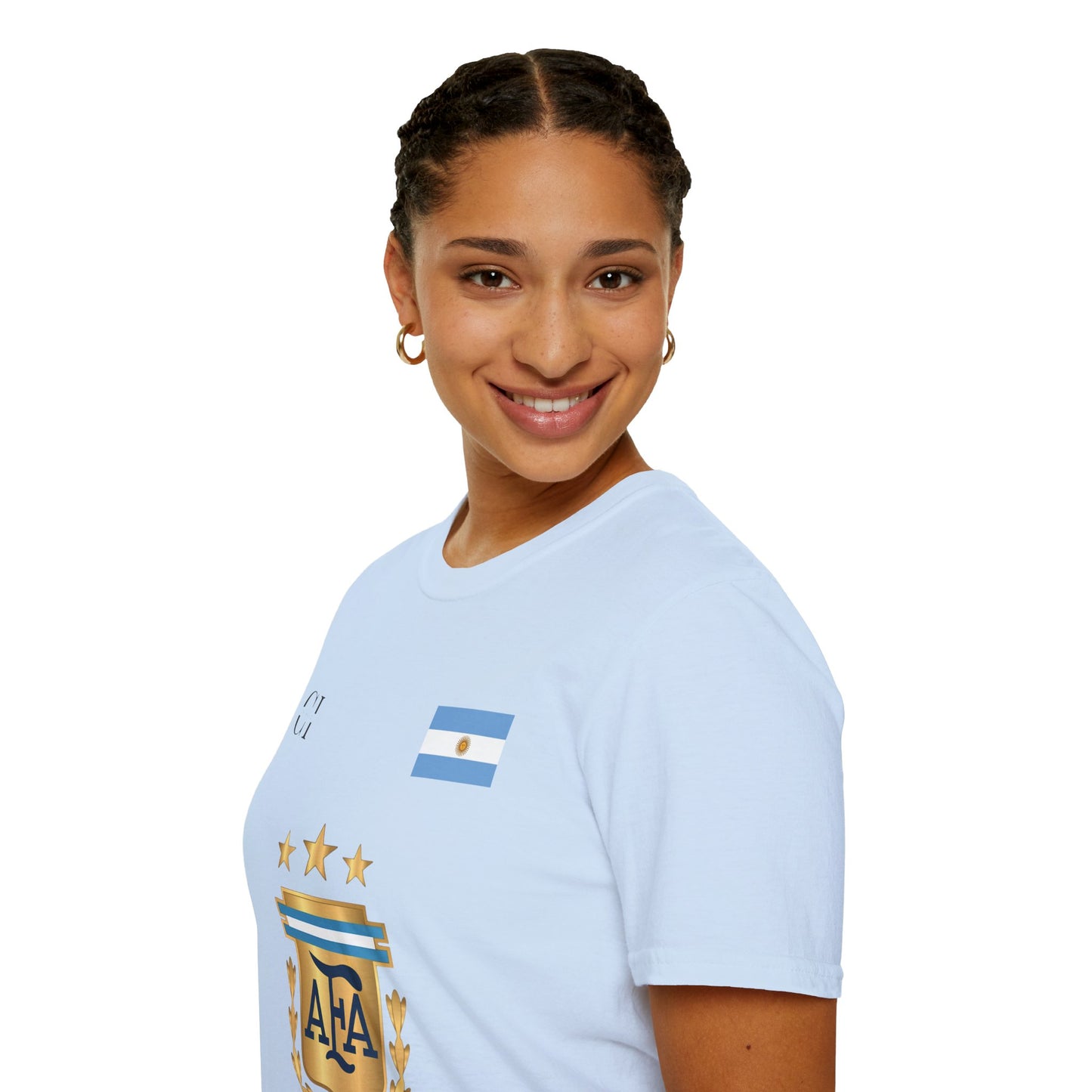 MESSI T-Shirt — AFA Logo & Flag Soccer Tee