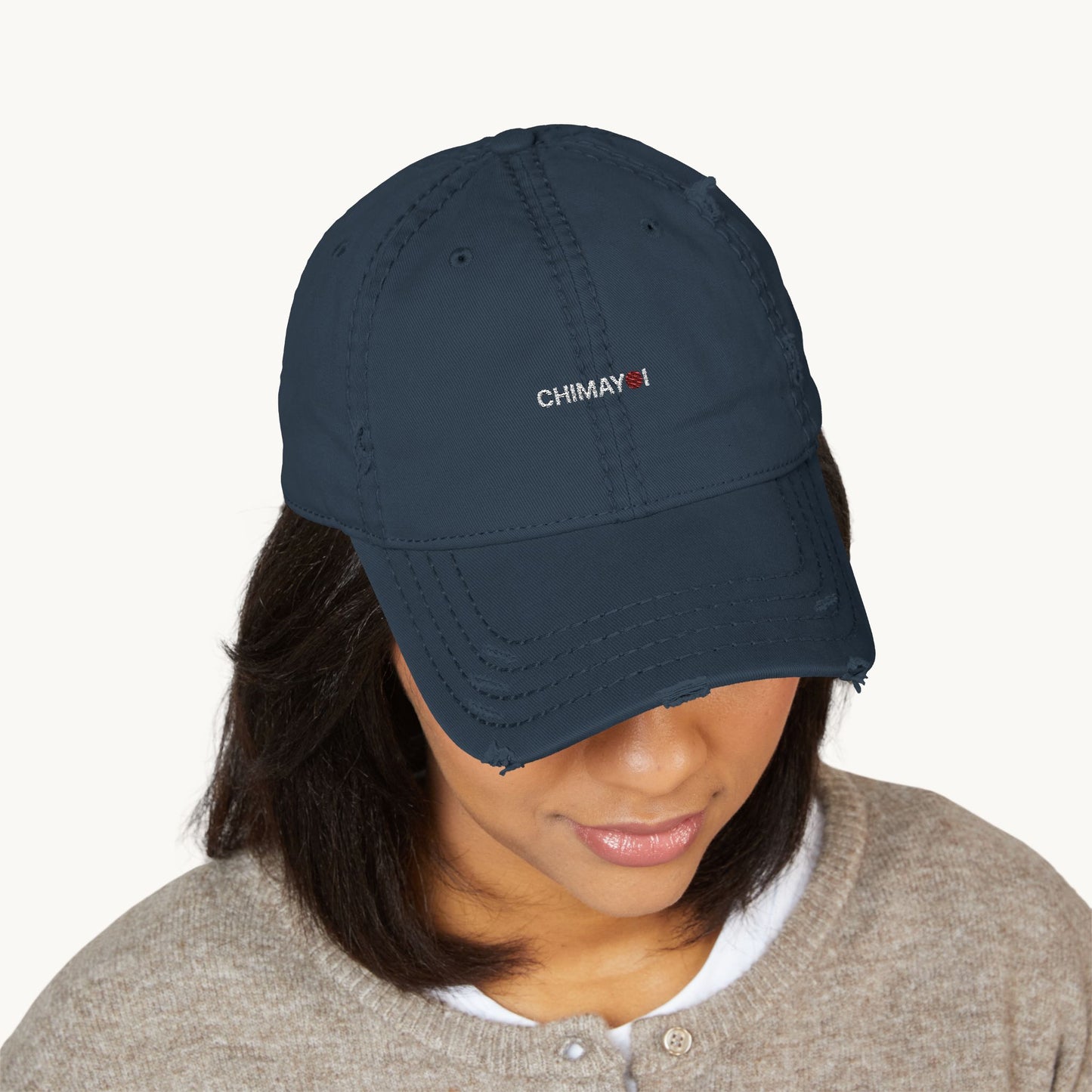 Chimayoi Embroidered Distressed Dad Hat I Vintage Baseball Cap