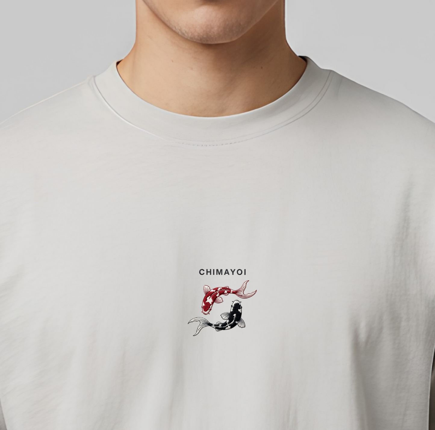 Chimayoi "Yin Yang Koi" Embroidered Heavyweight Faded Tee