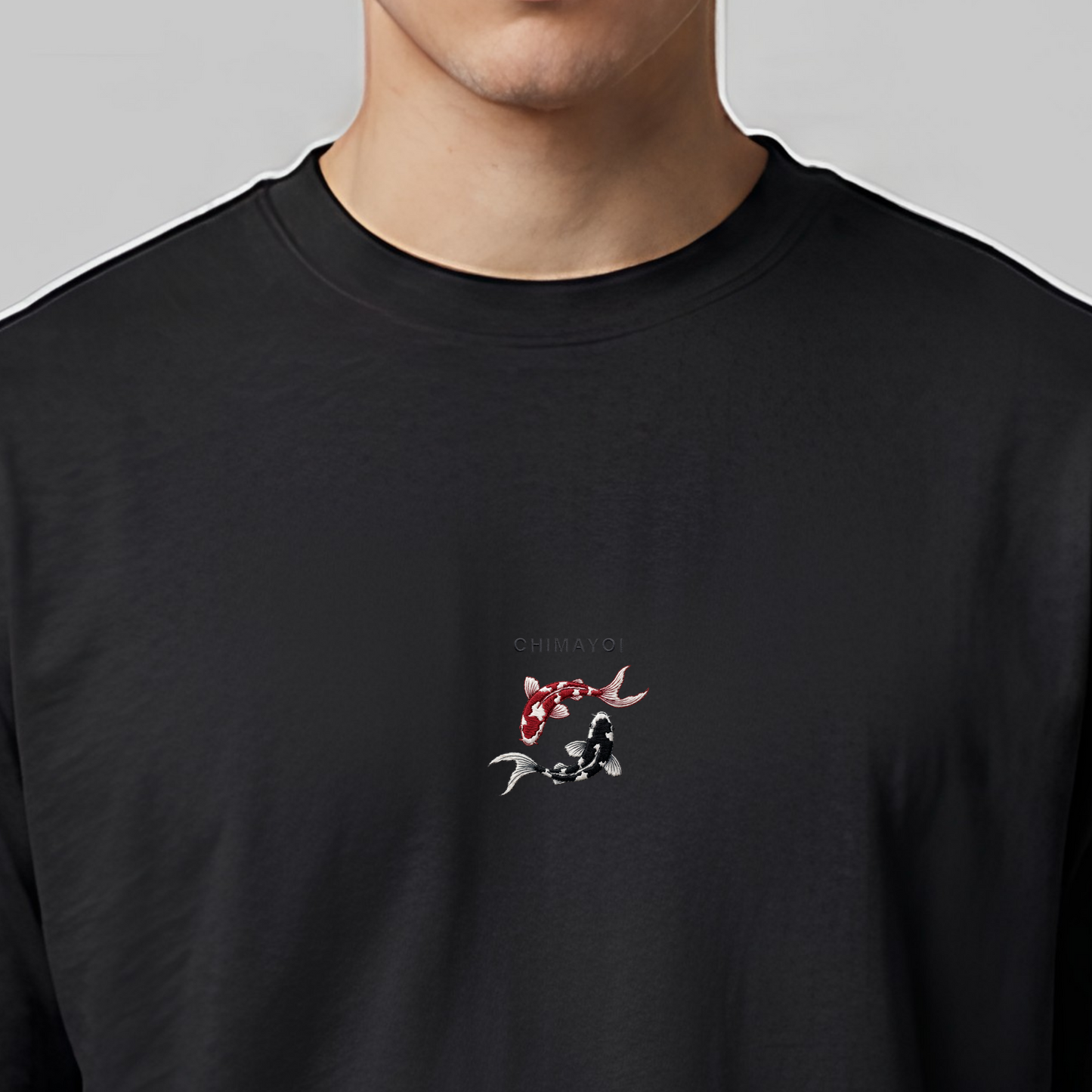 Chimayoi "Yin Yang Koi" Embroidered Heavyweight Faded Tee