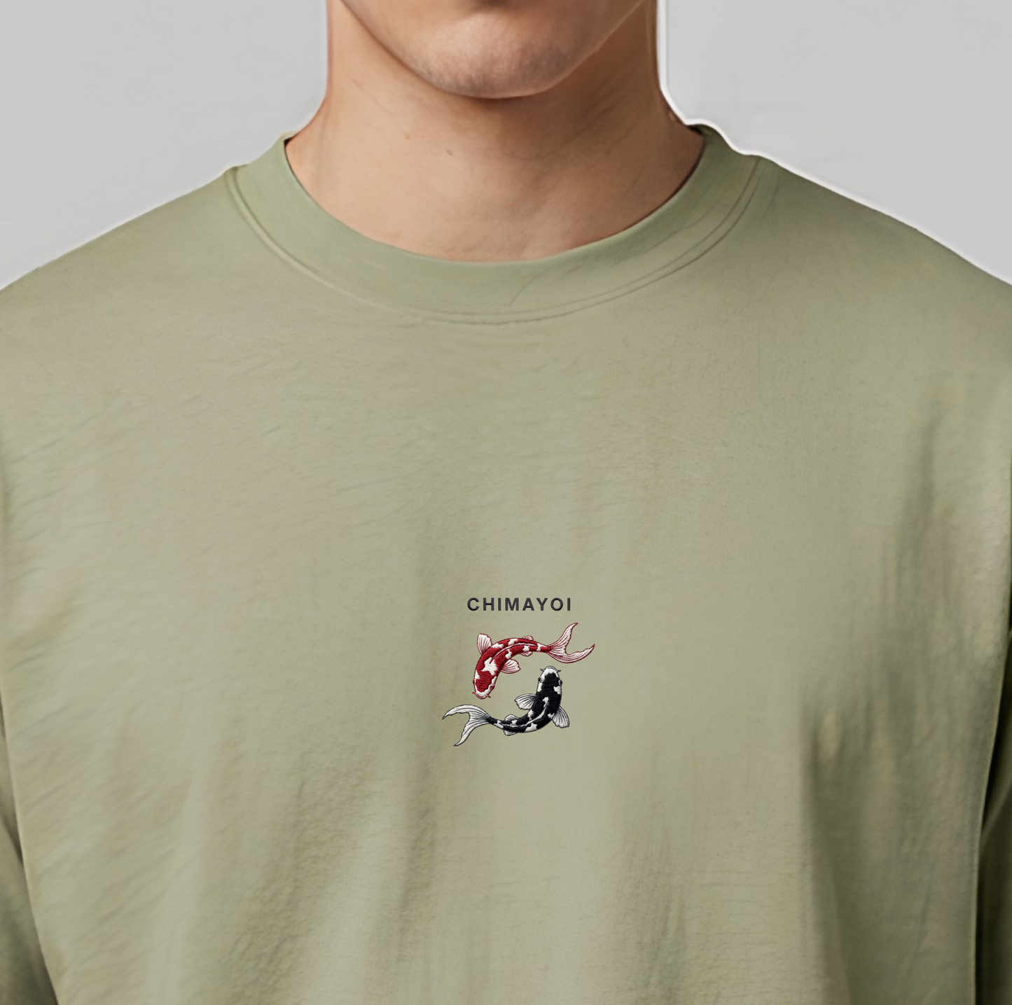 Chimayoi "Yin Yang Koi" Embroidered Heavyweight Faded Tee