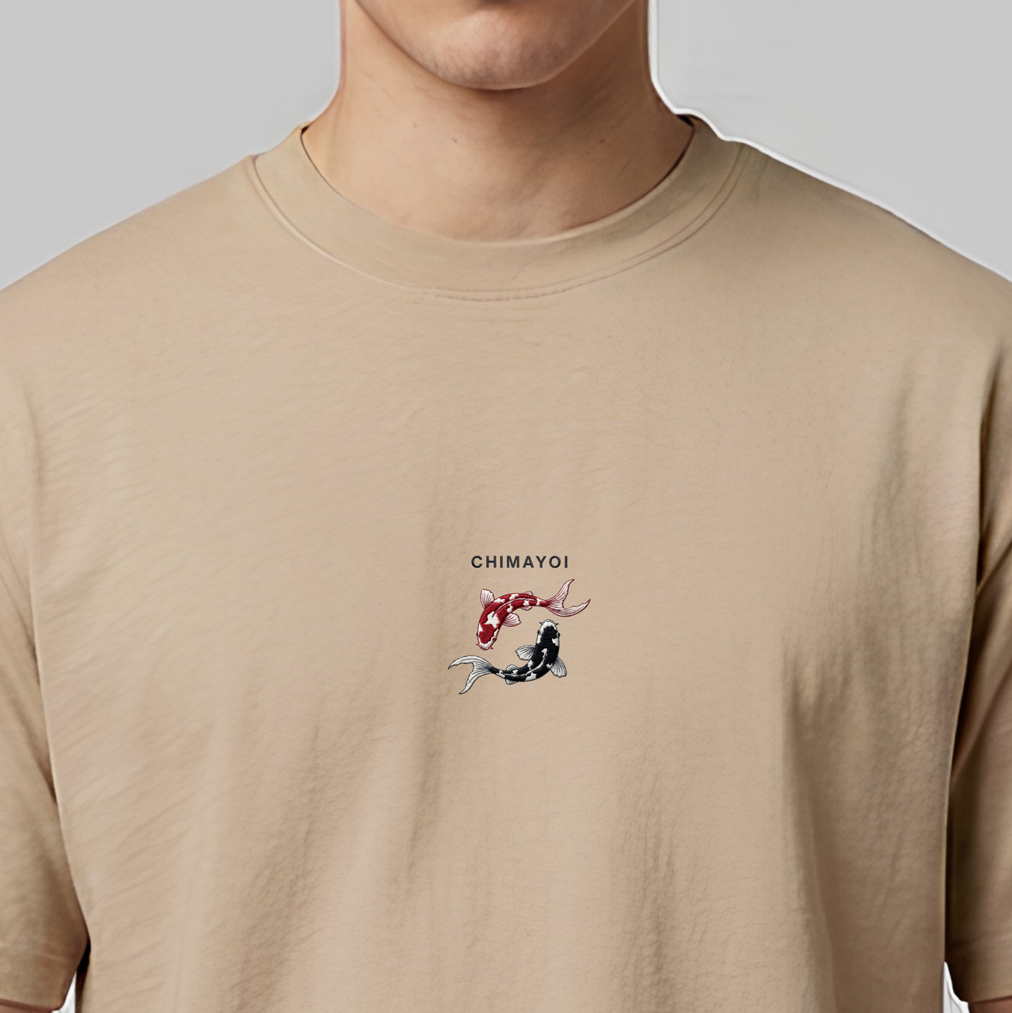 Chimayoi "Yin Yang Koi" Embroidered Heavyweight Faded Tee