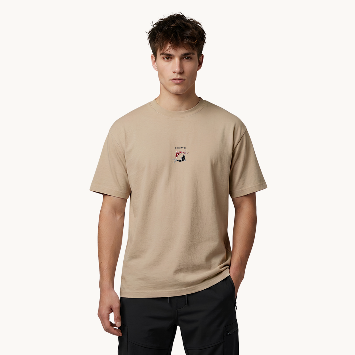 Chimayoi "Yin Yang Koi" Embroidered Heavyweight Faded Tee