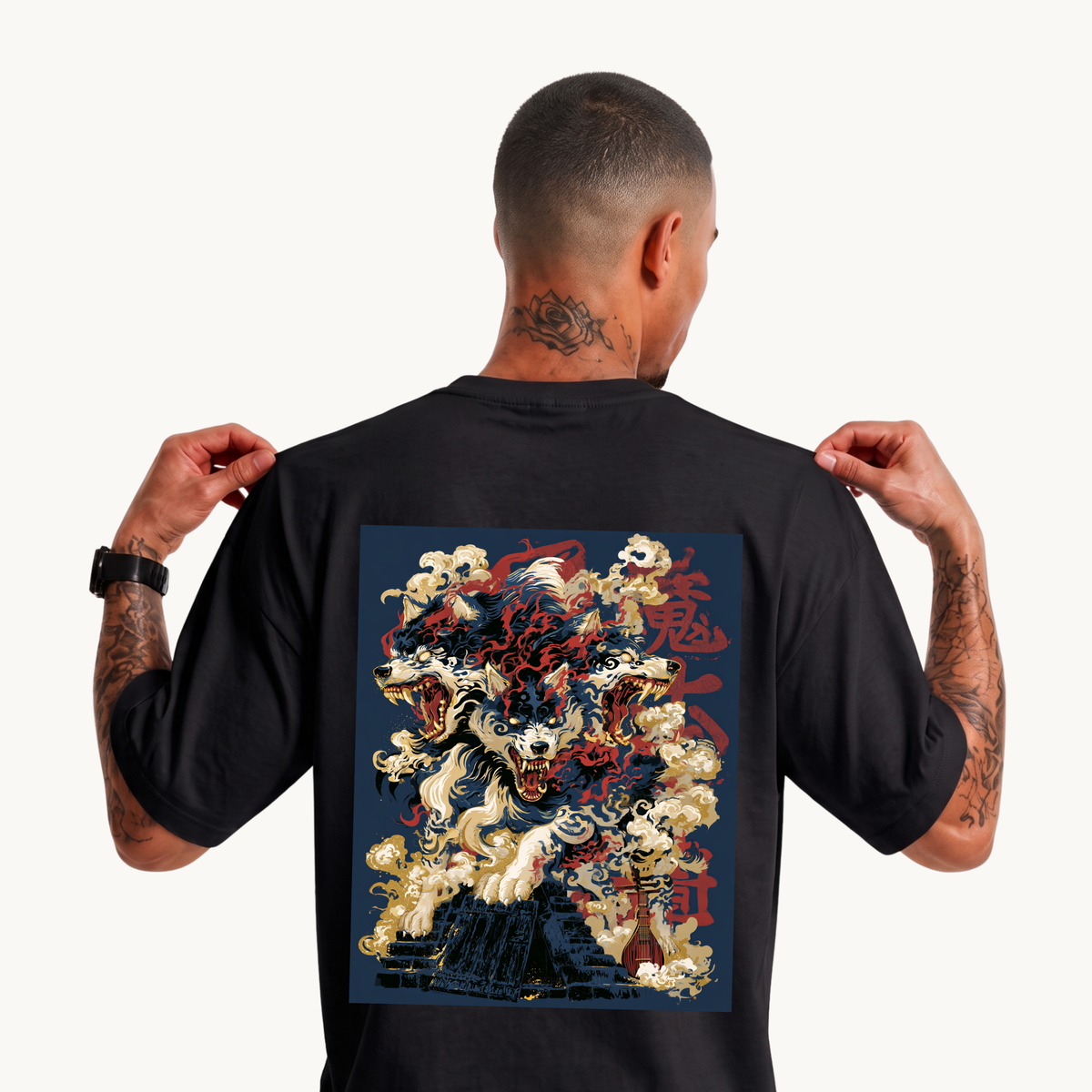 #black Cerberus Mythic T-shirt