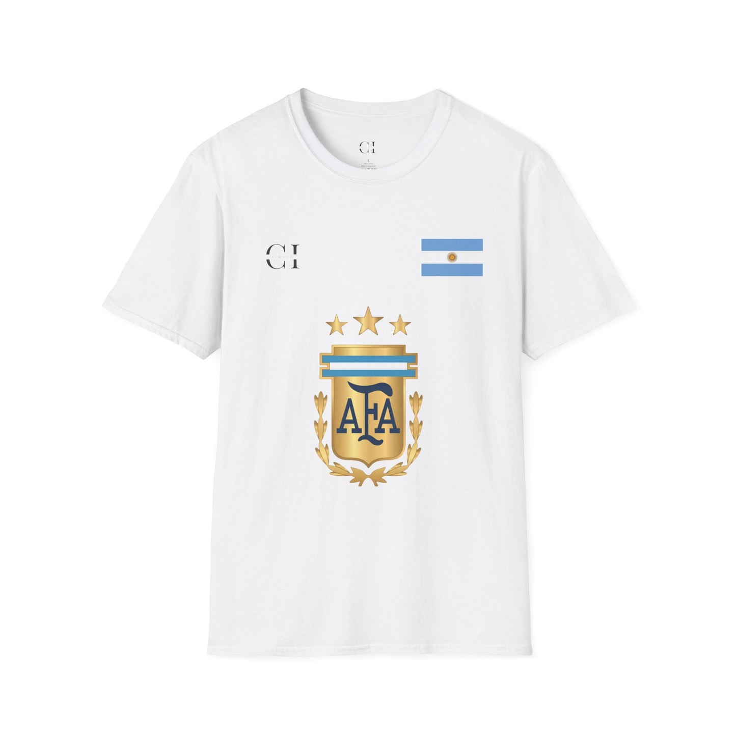 MESSI T-Shirt — AFA Logo & Flag Soccer Tee