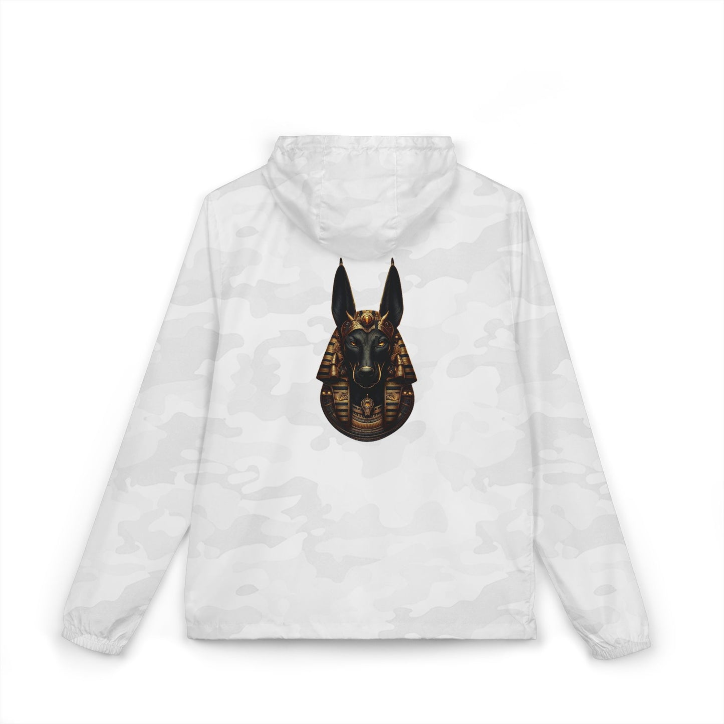 Anubis Mask Windbreaker Jacket – Streetwear Hooded Jacket