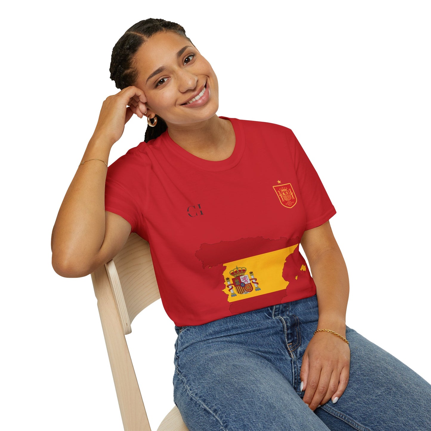 Rodri 16 Spain Football Tee - Spain Map Flag Fan T-Shirt