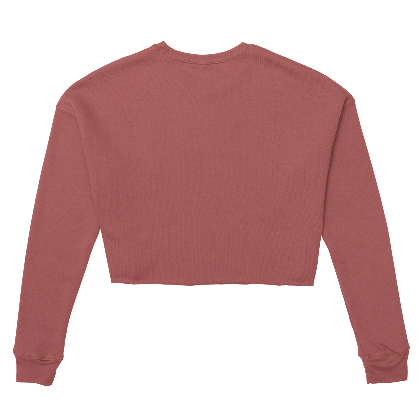 Back view of Chimayoi "Bonjour bébé!" cropped sweatshirt in Mauve