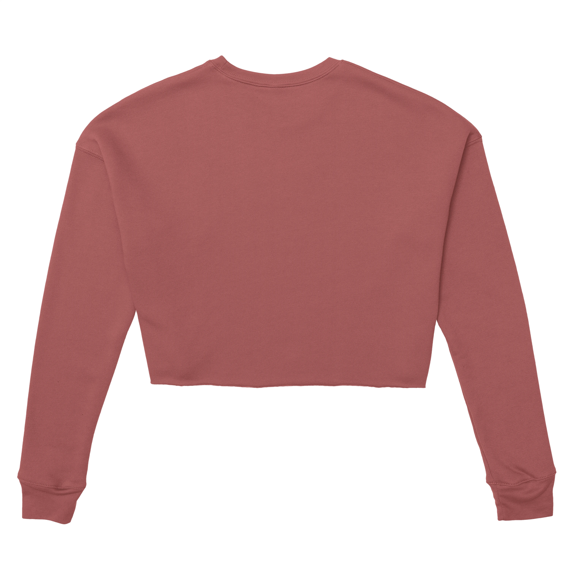 Back view of Chimayoi "Bonjour bébé!" cropped sweatshirt in Mauve