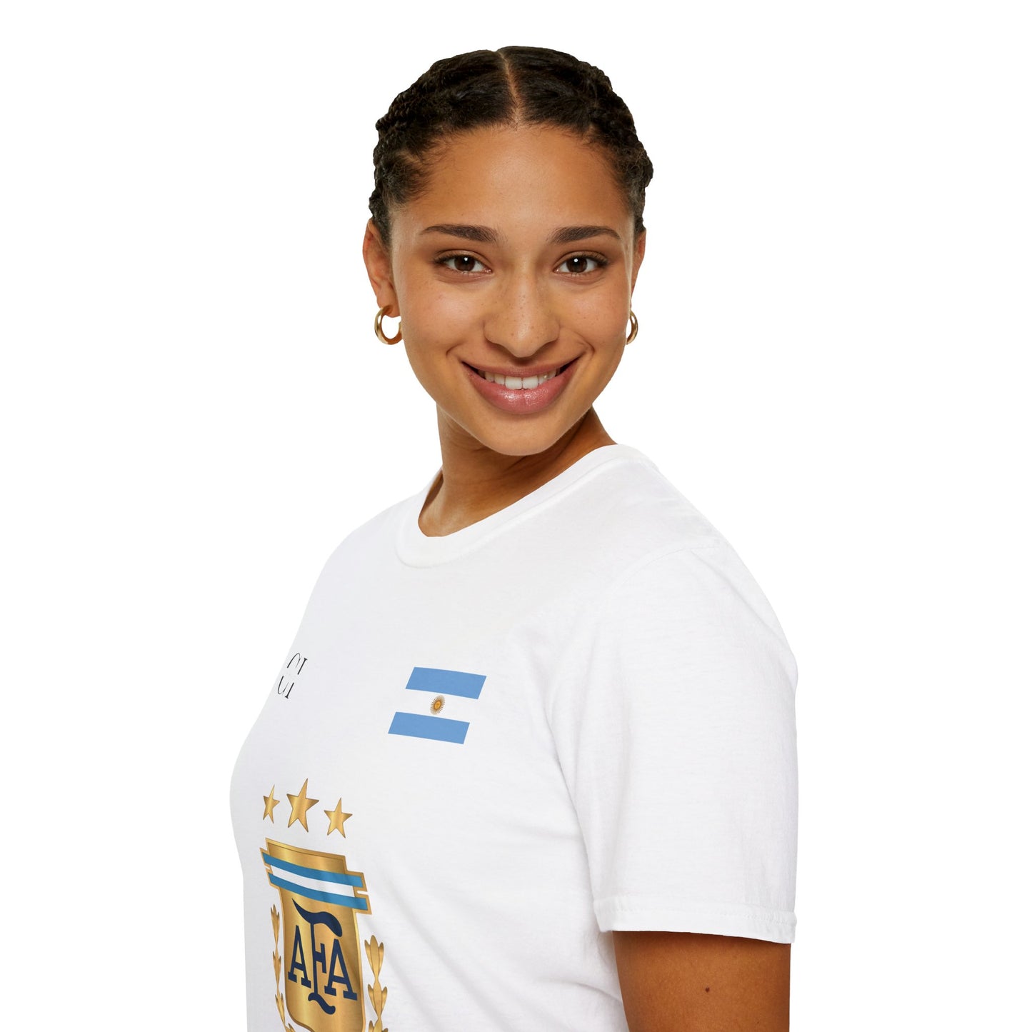 MESSI T-Shirt — AFA Logo & Flag Soccer Tee