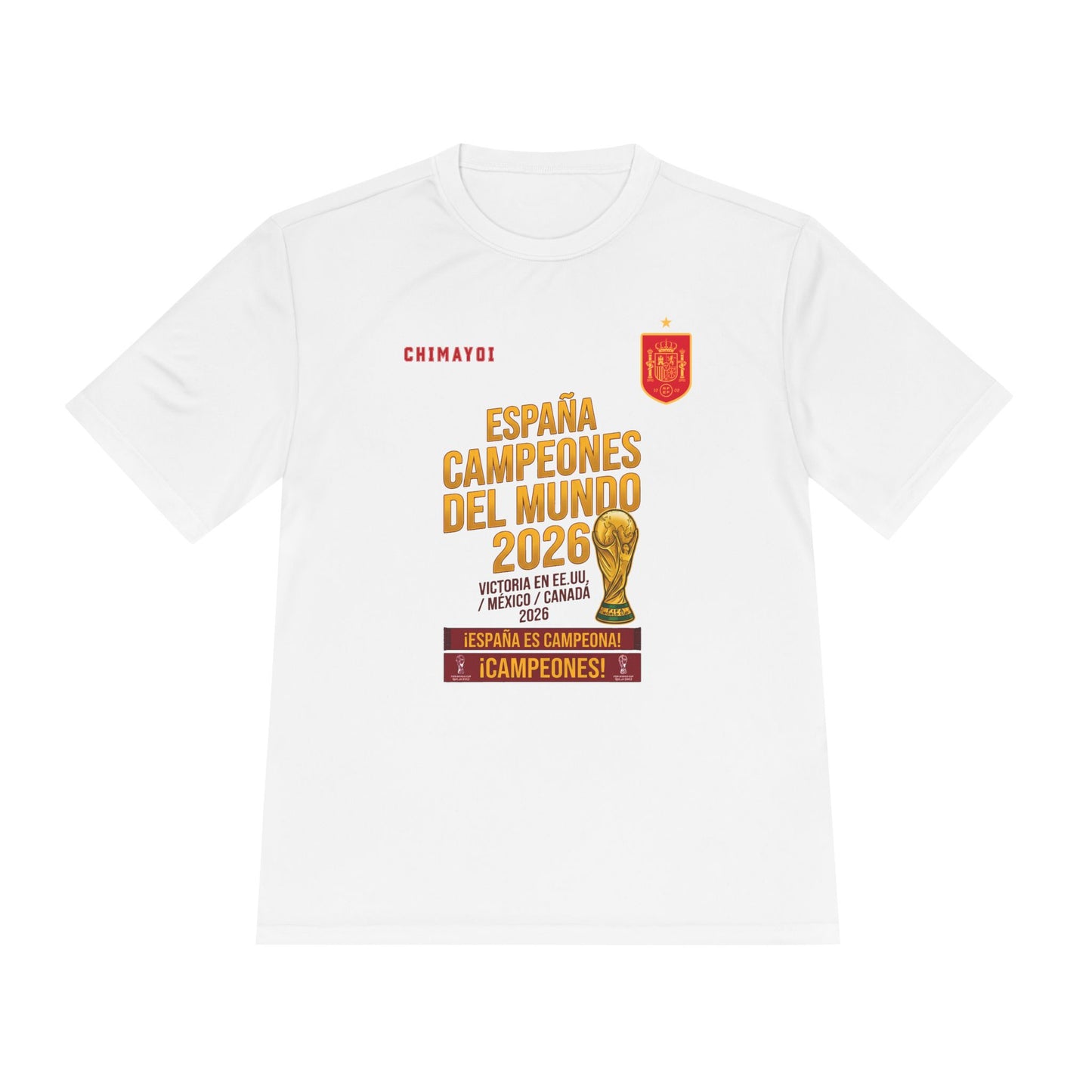 Spain 2026 World Cup Champions Performance Tee - España Trophy Fan Graphic Shirt
