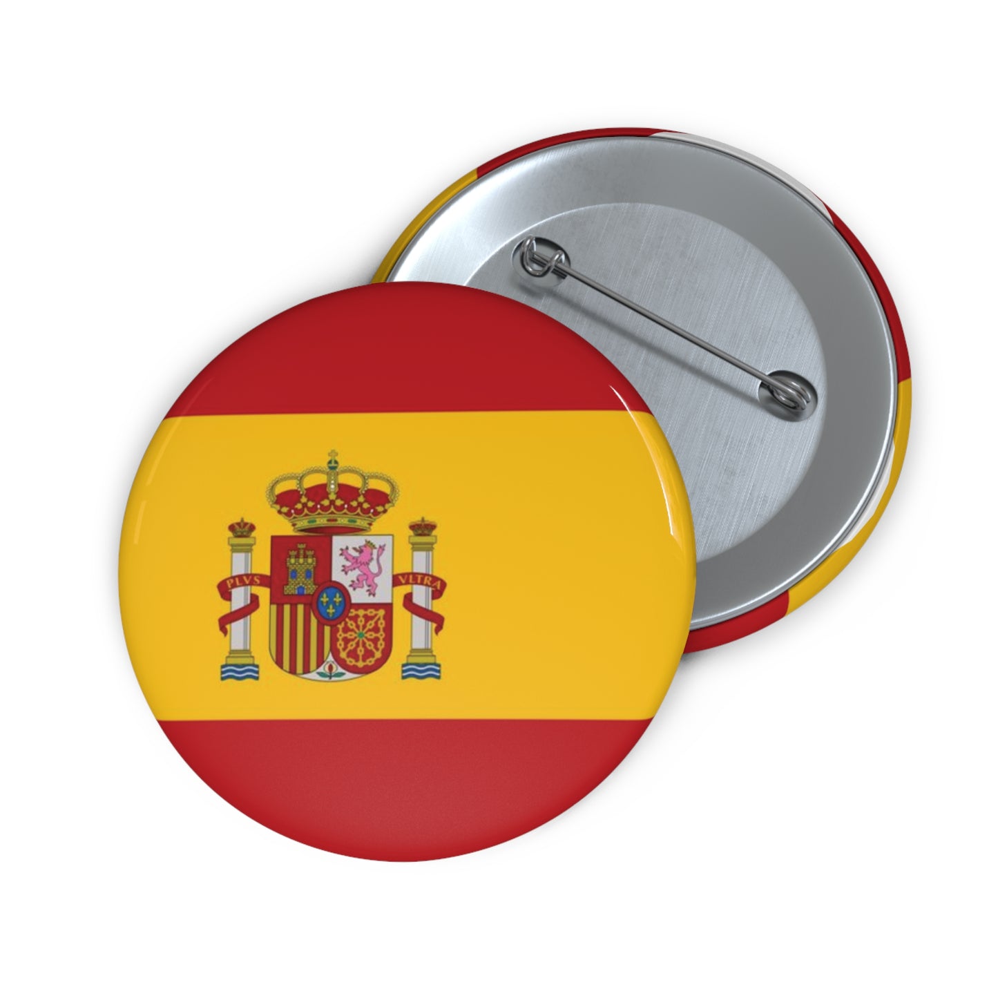Spain Flag Pin Button — Spanish Flag Badge for Jackets, Backpacks & Travel