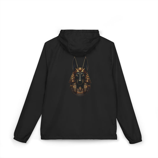 Anubis Mask Windbreaker Jacket – Streetwear Hooded Jacket